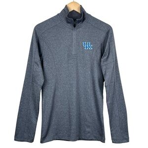 UK University of Kentucky Wildcats Grey Quarter Zip Lightweight Pullover Size XS